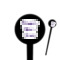 Design Your Own 4" Round Plastic Food Picks - Black - Single-Sided