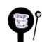 Design Your Own 6" Round Plastic Food Picks - Black - Double-Sided