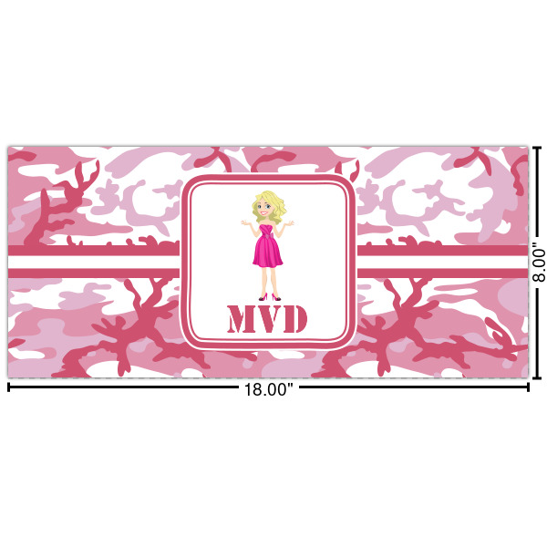 Custom Pink Camo Cabinet Decal - Small (Personalized)