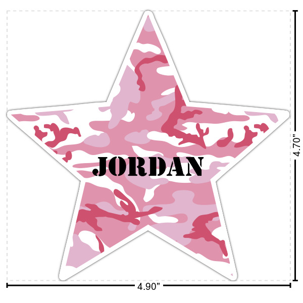 Custom Pink Camo Twill Iron On Patch - Custom Shape - Large (Personalized)