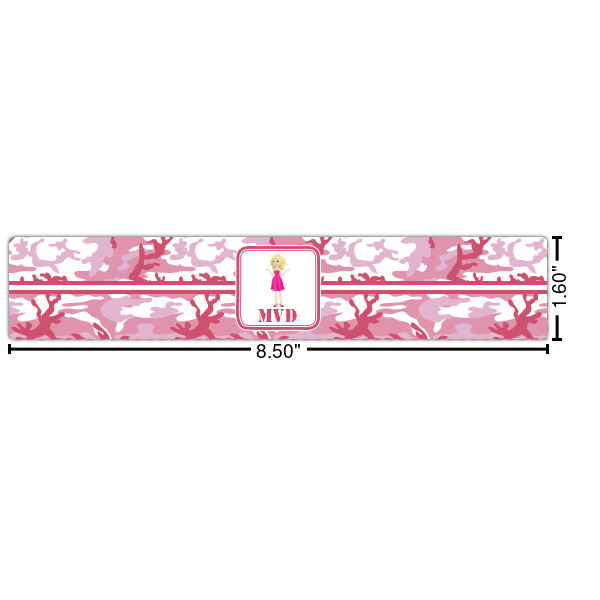 Custom Pink Camo Water Bottle Labels - Custom Sized (Personalized)