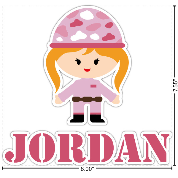 Custom Pink Camo Graphic Car Decal (Personalized)