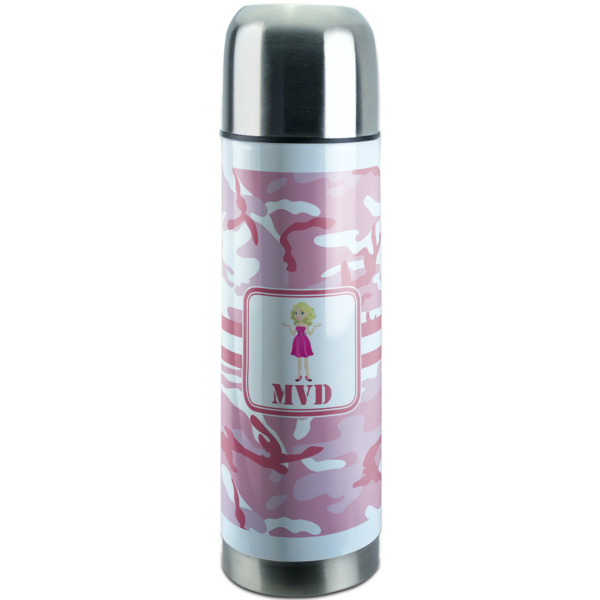 Custom Pink Camo Stainless Steel Thermos (Personalized)