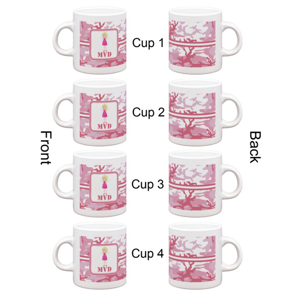 Custom Design - Single Shot Espresso Cup - Set of 4 - Front & Back