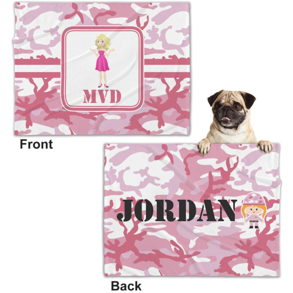Custom Design - Microfleece Dog Blanket - Regular - Front & Back