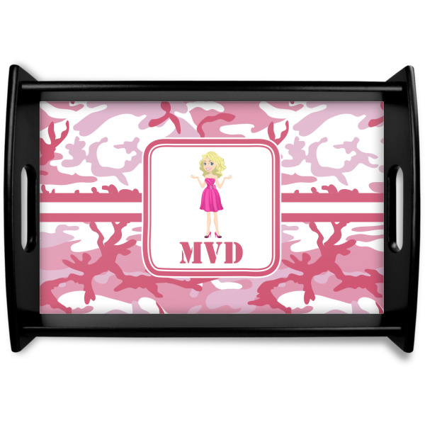 Custom Pink Camo Wooden Tray (Personalized)