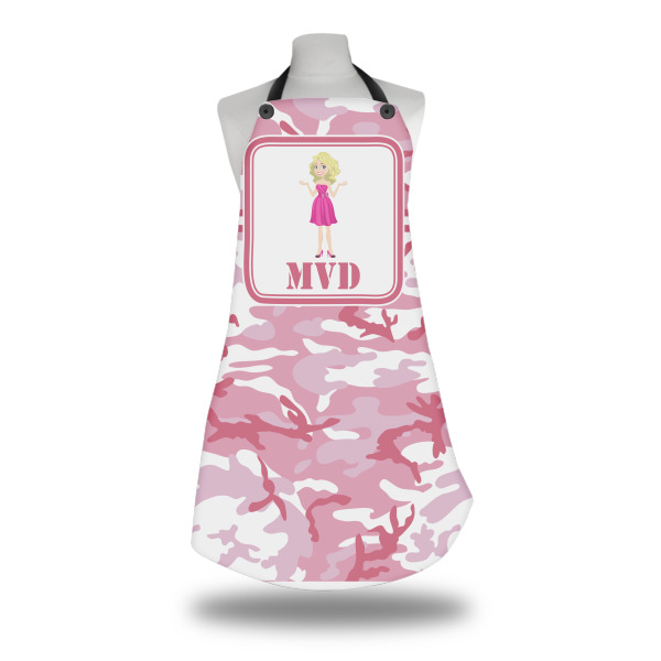 Custom Pink Camo Apron w/ Name or Text