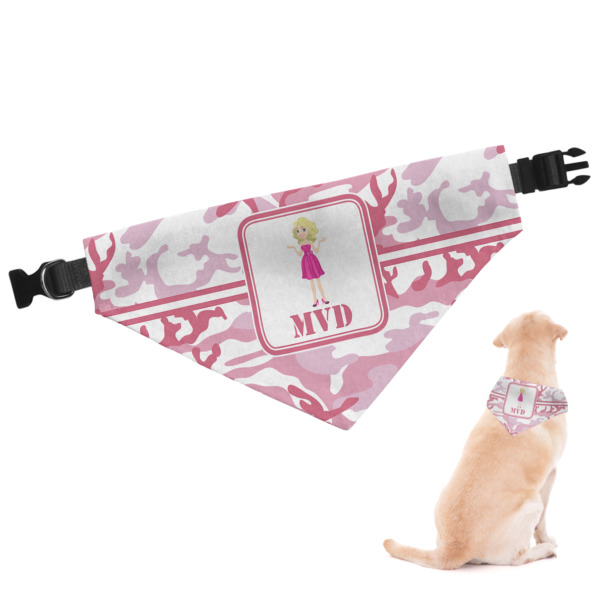 Custom Pink Camo Dog Bandana (Personalized)
