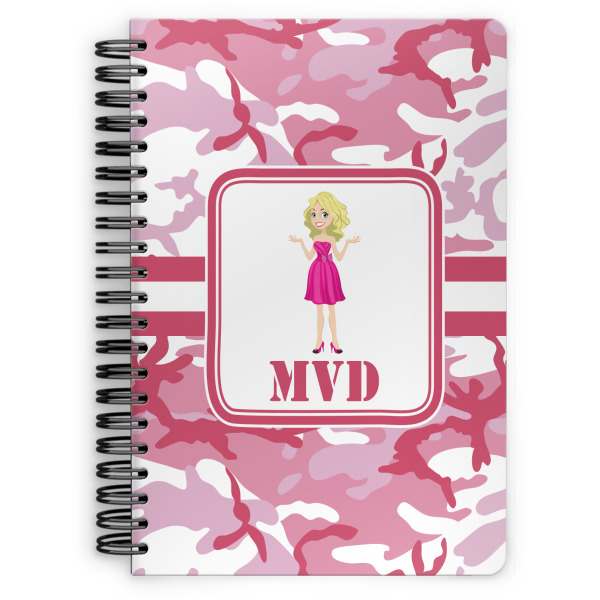 Custom Pink Camo Spiral Notebook (Personalized)