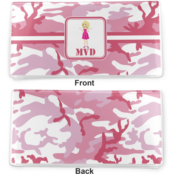 Custom Design - Vinyl Check Book Cover - Front and Back