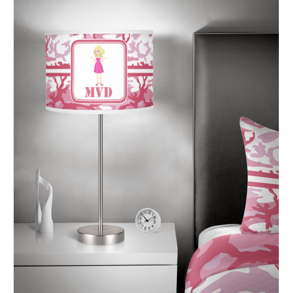 Custom Design - 13" Drum Lampshade - In Room