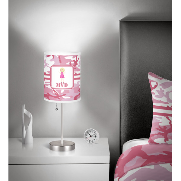 Custom Design - 8" Drum Lampshade - In Room