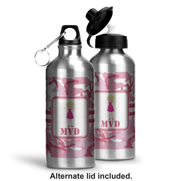 Custom Design - Aluminum Water Bottle - Alternate lid options