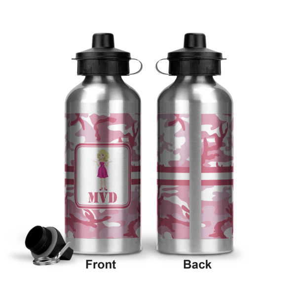 Custom Design - Aluminum Water Bottle - Front and Back