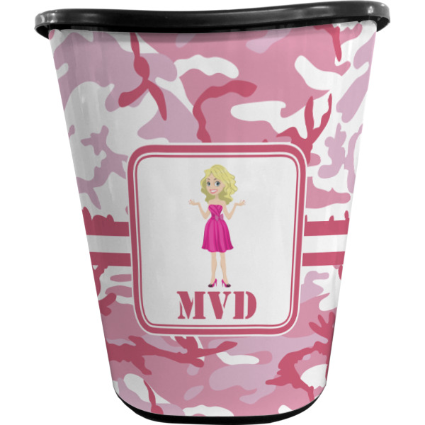 Custom Design - Waste Basket - Black - Front