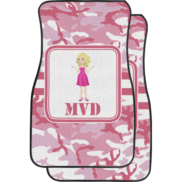 Custom Pink Camo Car Floor Mats (Personalized)