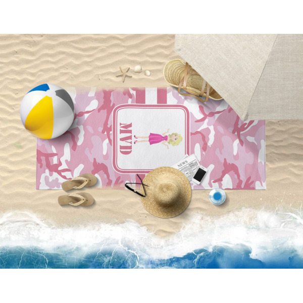 Custom Design - Beach Towel - Lifestyle on Beach