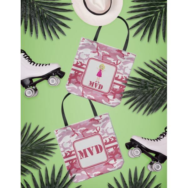 Custom Design - Canvas Tote Lifestyle Front and Back- 13x13