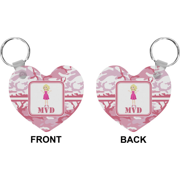 Custom Design - Heart Keychain (Front + Back)