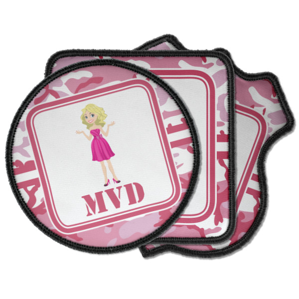 Custom Pink Camo Iron on Patches (Personalized)