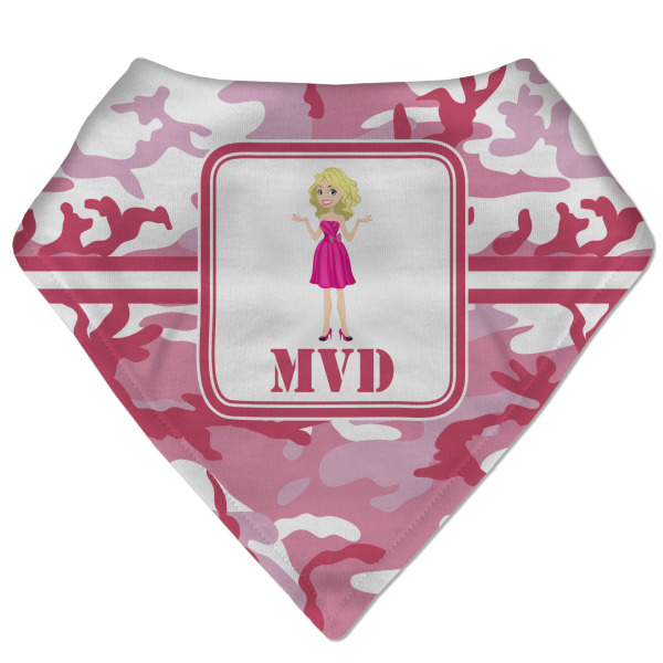 Custom Pink Camo Bandana Bib (Personalized)