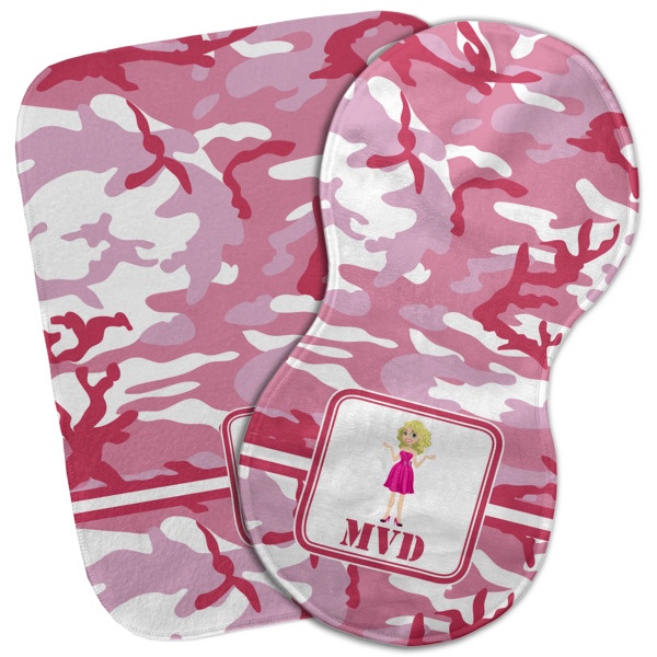 Custom Pink Camo Burp Cloth (Personalized)