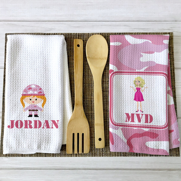 Custom Design - Waffle Weave Towels - 2 Print Styles