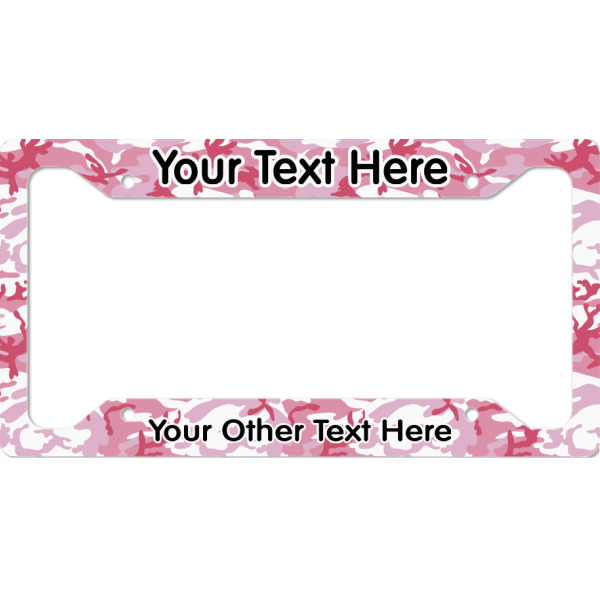 Custom Pink Camo License Plate Frame (Personalized)