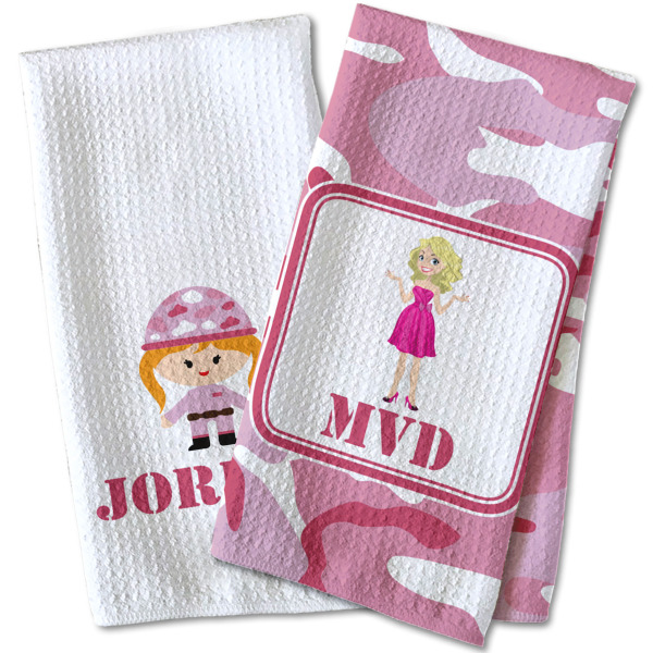 Custom Design - Waffle Weave Towels - Two Print Styles