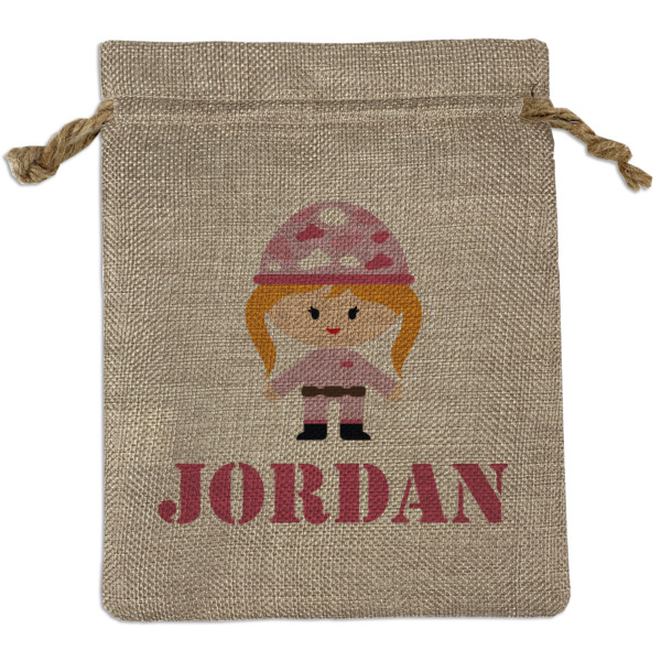 Custom Pink Camo Burlap Gift Bag (Personalized)