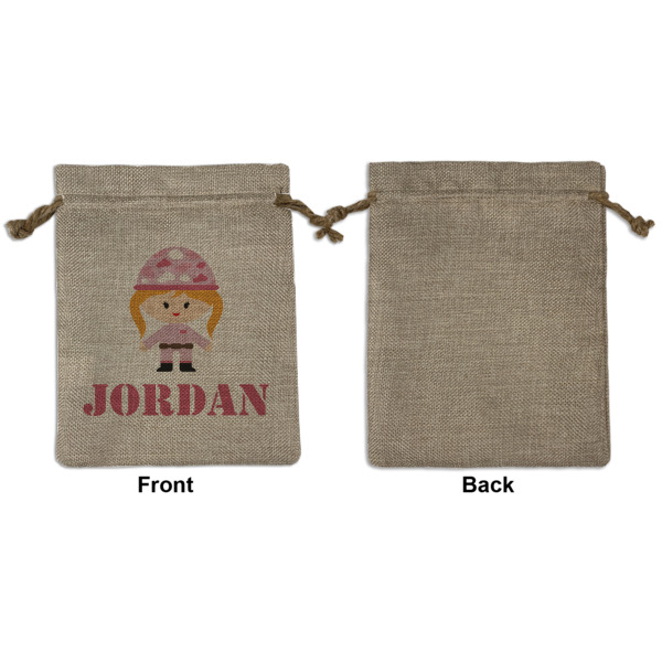 Custom Design - Medium Burlap Gift Bag - Front Approval
