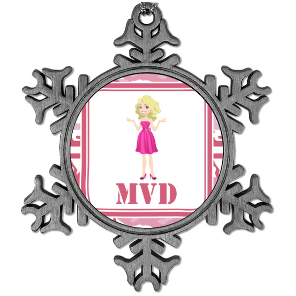 Custom Design Your Own Vintage Snowflake Ornament