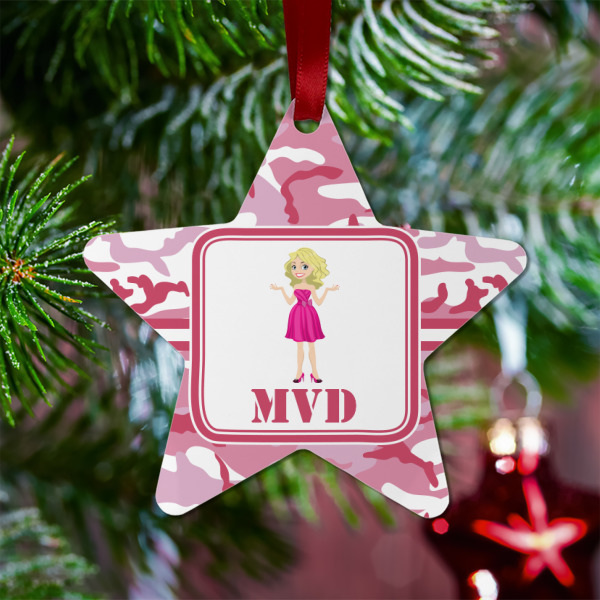 Custom Design - Metal Star Ornament - Lifestyle