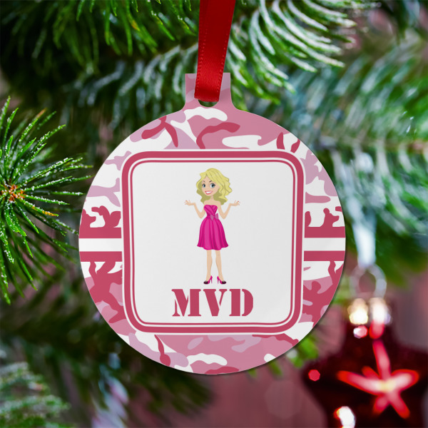 Custom Design - Metal Ball Ornament - Lifestyle