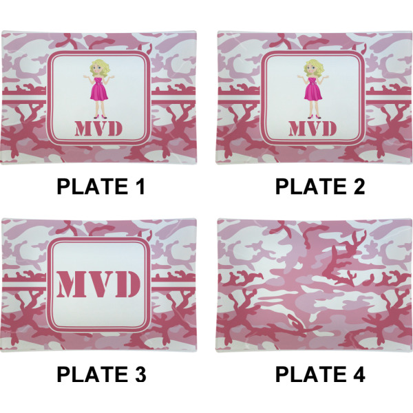 Custom Design - Set of Rectangular Appetizer / Dessert Plates (Approval)