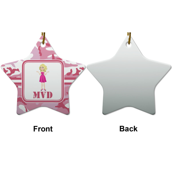 Custom Design - Ceramic Flat Ornament - Star Front & Back (APPROVAL)