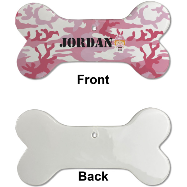 Custom Design - Ceramic Flat Ornament - Bone Front & Back Single Print (APPROVAL)