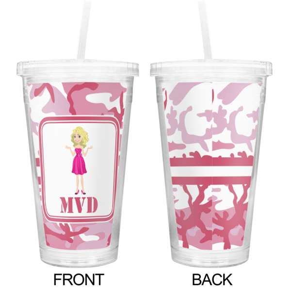 Custom Design - Double Wall Tumbler with Straw - Approval