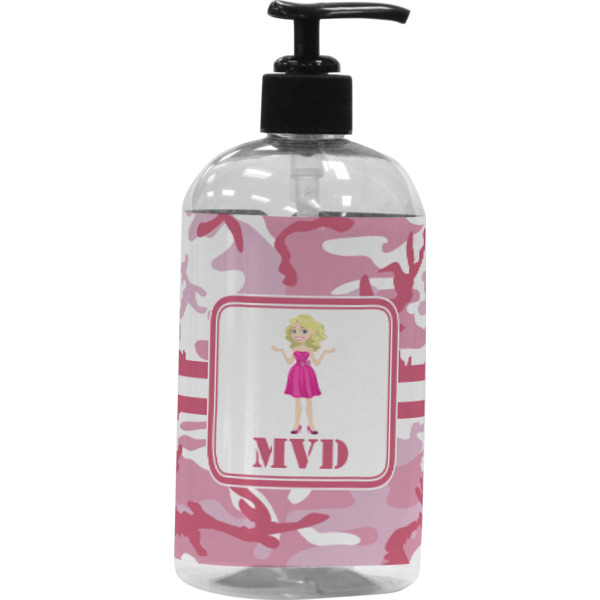 Custom Pink Camo Plastic Soap / Lotion Dispenser (Personalized)