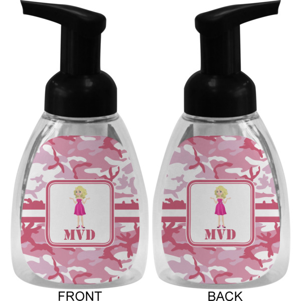 Custom Design - Foam Soap Bottle - Black - Front & Back