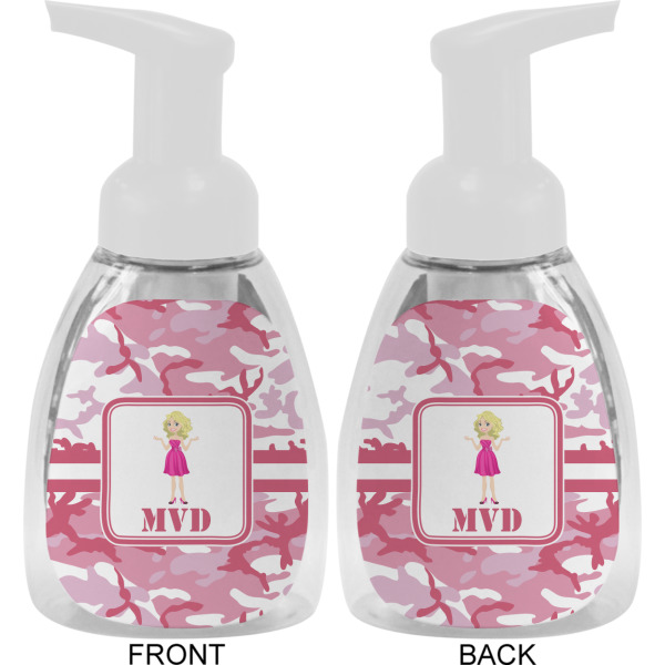 Custom Design - Foam Soap Bottle - White - Front & Back