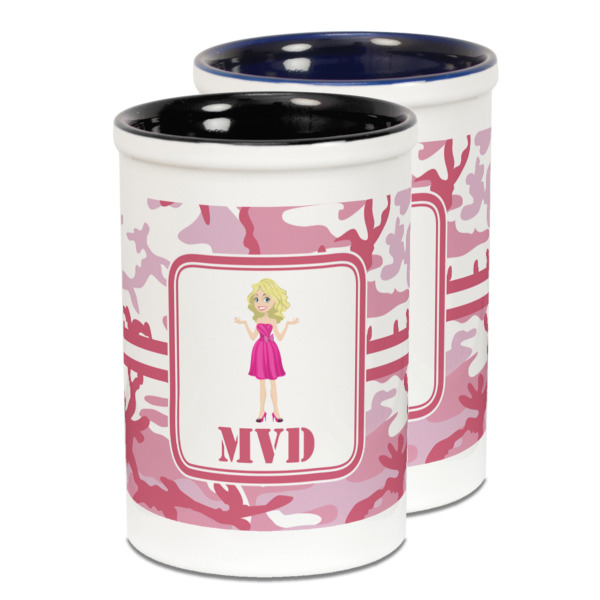 Custom Design Your Own Ceramic Pencil Holder - Large