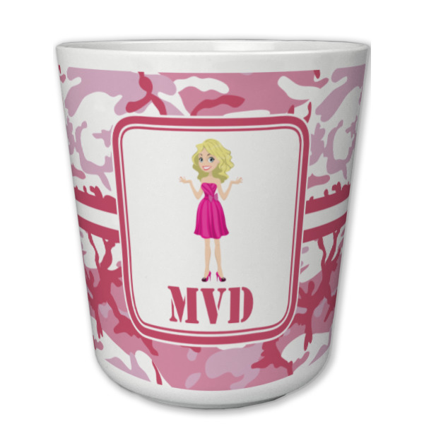 Custom Pink Camo Plastic Tumbler 6oz (Personalized)
