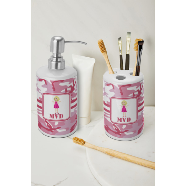 Custom Design - Ceramic Bathroom Accessories - LIFESTYLE (toothbrush holder & soap dispenser)