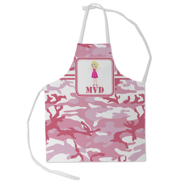Custom Pink Camo Kid's Apron - Small (Personalized)