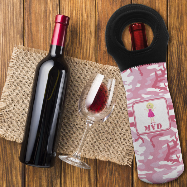 Custom Design - Wine Tote Bag - On Table
