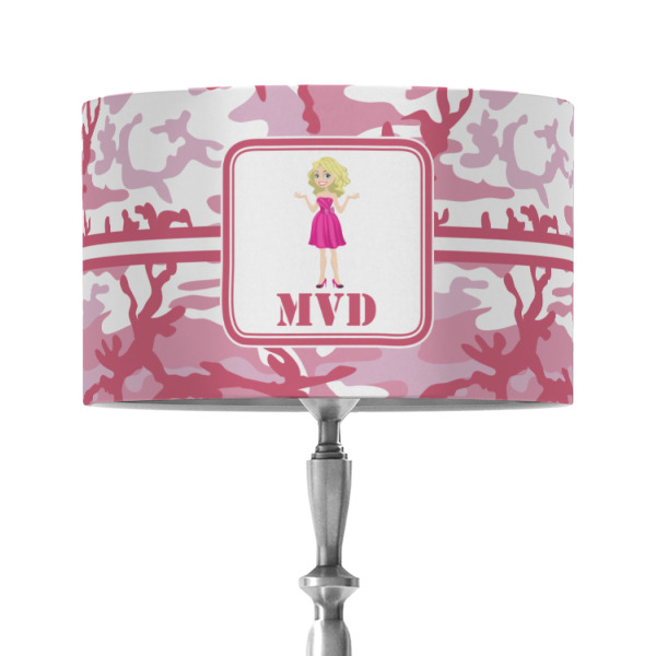 Custom Design - 12" Drum Lampshade - ON STAND (Fabric)