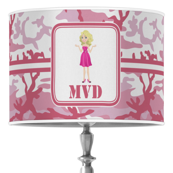 Custom Pink Camo Drum Lamp Shade (Personalized)