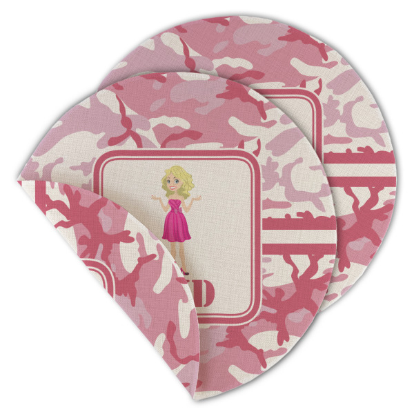 Custom Design - Round Linen Placemats - MAIN (Double-Sided)