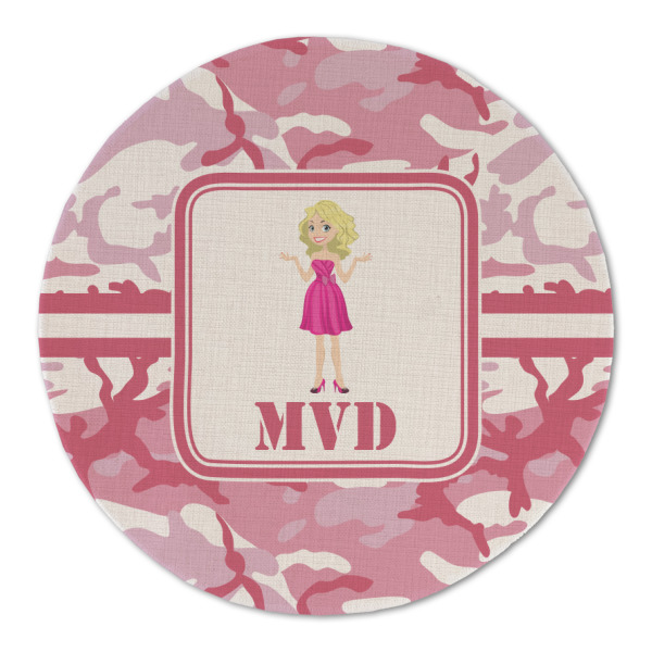 Custom Design - Round Linen Placemats - FRONT (Double Sided)